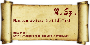 Maszarovics Szilárd névjegykártya